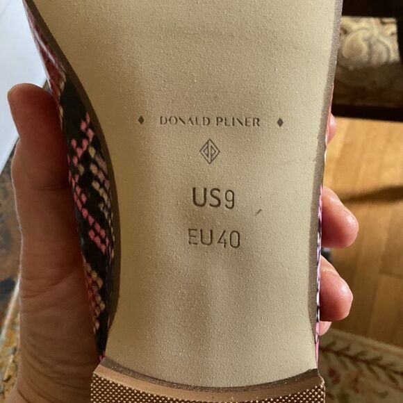 NWT Donald PLINER Metallic mini viper Lavender Leather Loafers new with box… - Picture 7 of 16